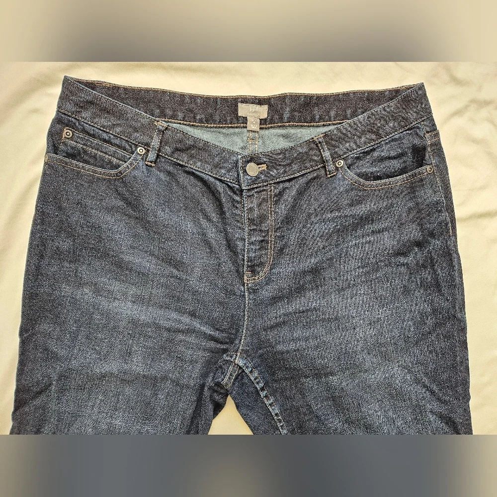 J Jill Womens Bootcut Jeans Dark Wash Stretch Denim Authentic - Picture 5 of 10